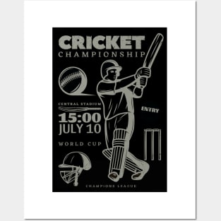 Cricket player Posters and Art